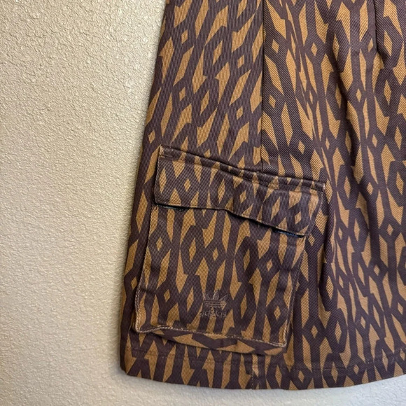 Adidas x Ivy Park Buttoned Monogram Streetwear Cargo Mini Skirt A24 - Picture 4 of 5